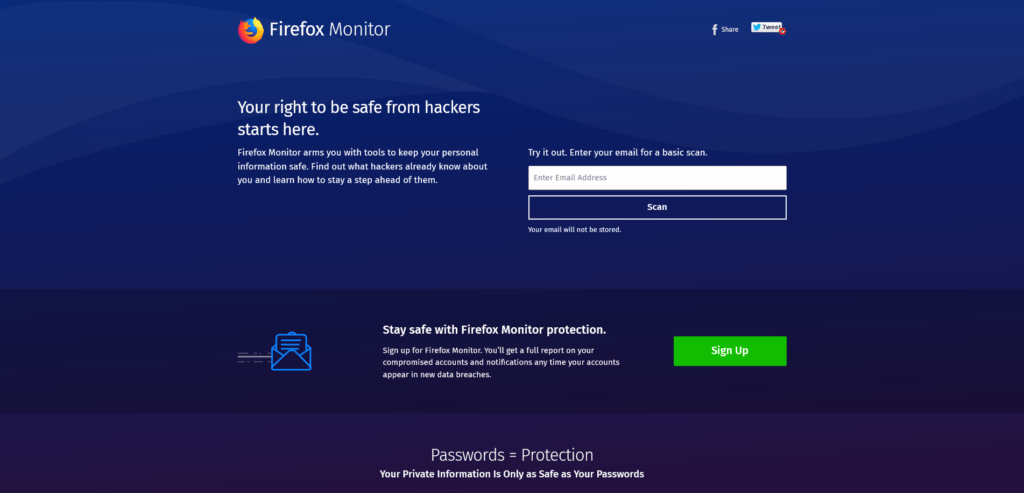 Firefox Monitor Firefox Monitor