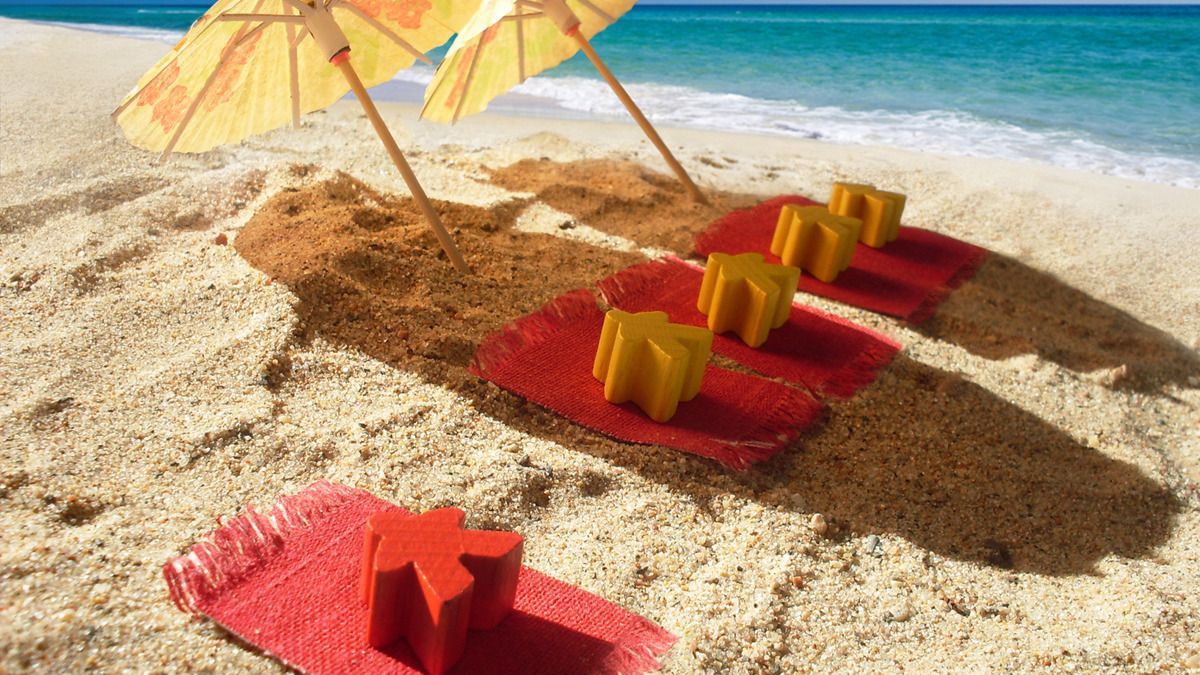 Meeple à la plage Meeple à la plage