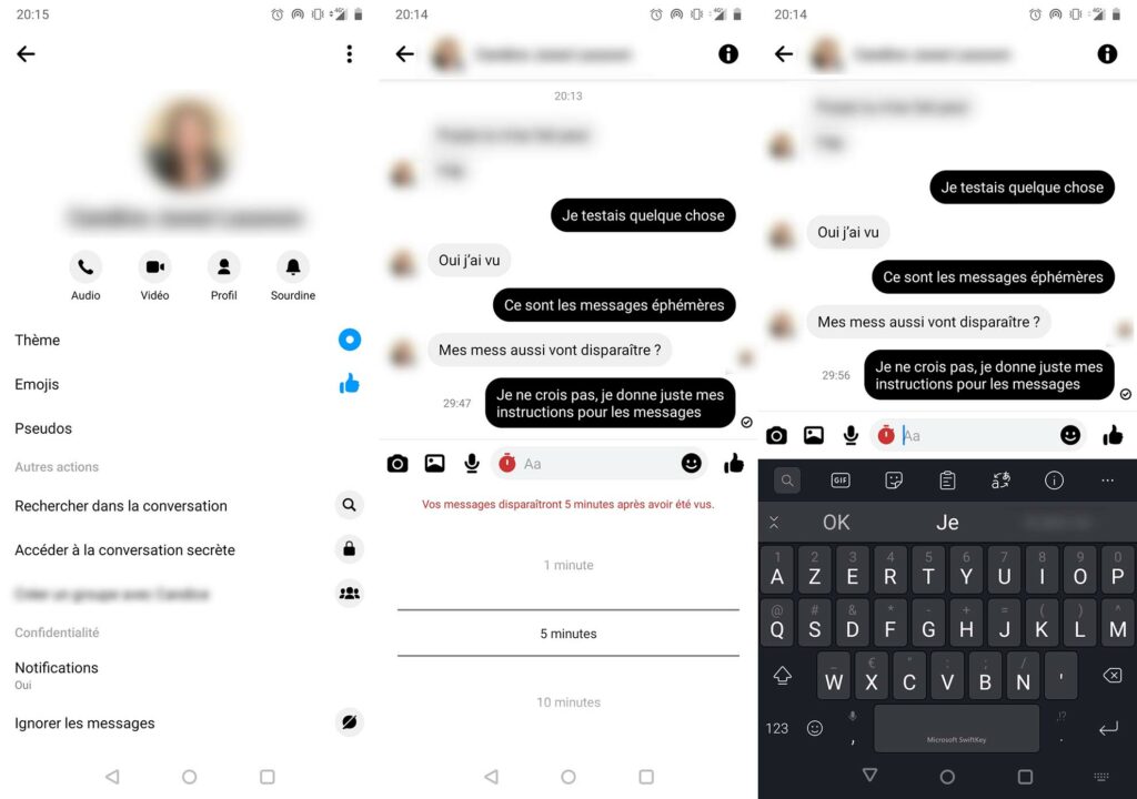 Messenger conversations secrètes Messenger conversations secrètes