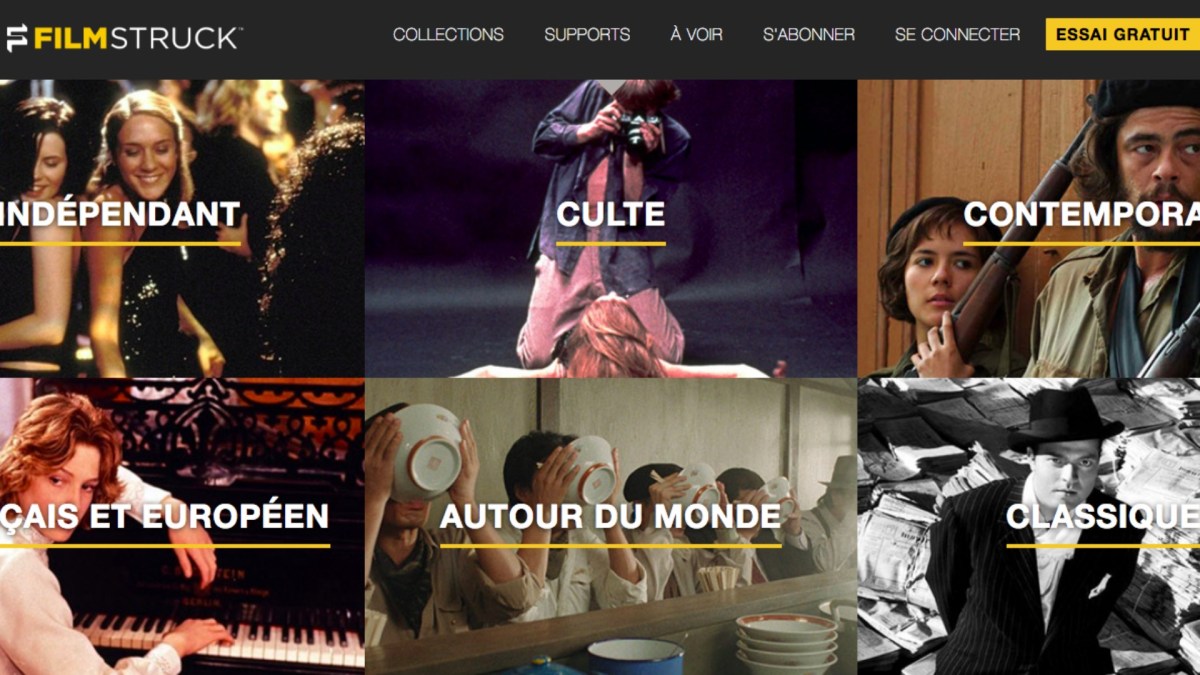 Capture de FilmStruck en France // Source : Filmstruck Capture de FilmStruck en France // Source : Filmstruck