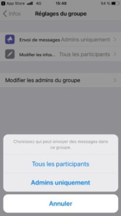 Capture d'écran WhatsApp