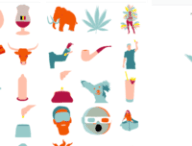 Captures d'écran des stickers sur iMessage.