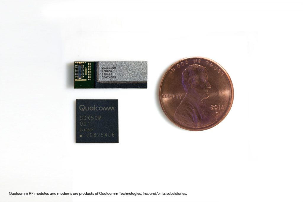 Le Snapdragon X50 est le premier modem 5G commercial de Qualcomm. // Source : Qualcomm Le Snapdragon X50 est le premier modem 5G commercial de Qualcomm. // Source : Qualcomm