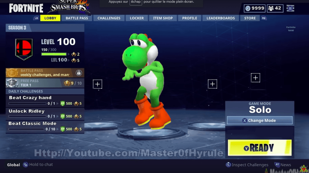 Vidéo des personnages de Smash Bros qui dansent sur Fortnite // Source : YouTube/Master0fHyrule Vidéo des personnages de Smash Bros qui dansent sur Fortnite // Source : YouTube/Master0fHyrule