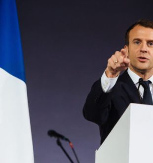 Emmanuel Macron. // Source : Mike Bloomberg