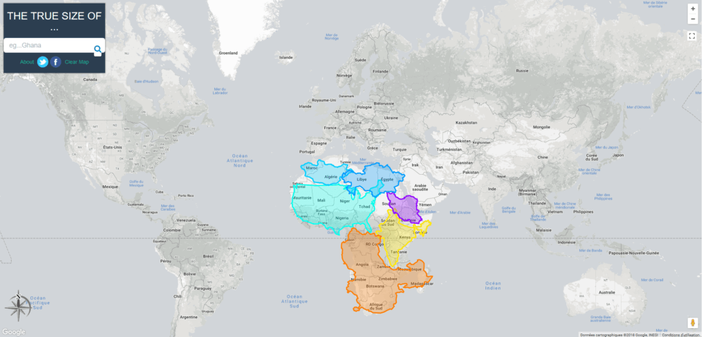 La vraie taille des pays La vraie taille des pays