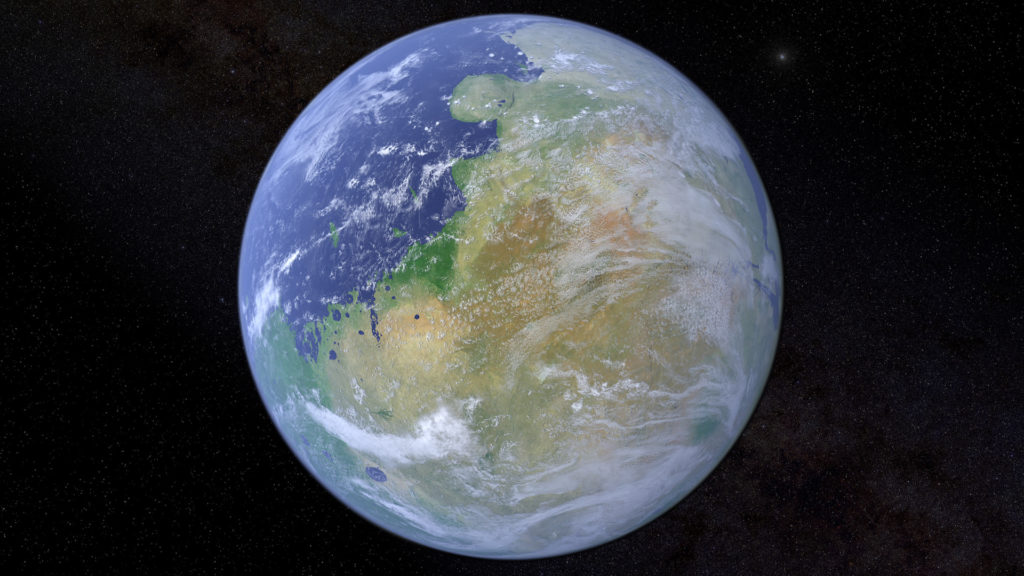 Mars, telle que nous pourrions l'imaginer après sa terraformation. // Source : Flickr/CC/Kevin Gill Mars, telle que nous pourrions l'imaginer après sa terraformation. // Source : Flickr/CC/Kevin Gill