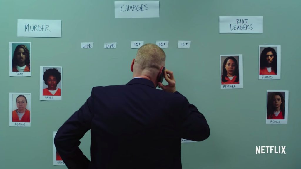 Capture d'écran de la BA de OITNB saison 6 // Source : YouTube/Netflix Capture d'écran de la BA de OITNB saison 6 // Source : YouTube/Netflix