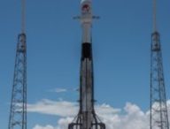 Le lanceur Falcon 9 pour Merah Putih. // Source : SpaceX