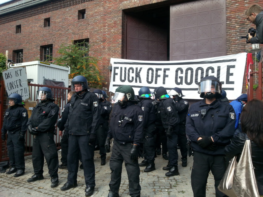 Occupation // Source : Fuck Off Google Occupation // Source : Fuck Off Google