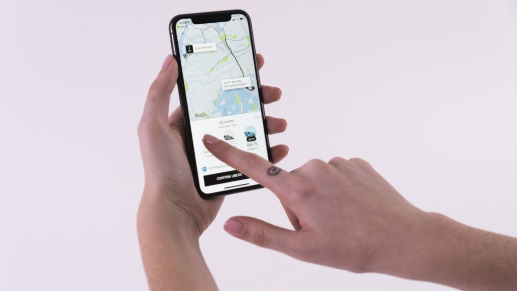 L'application Uber // Source : Quote Catalog L'application Uber // Source : Quote Catalog