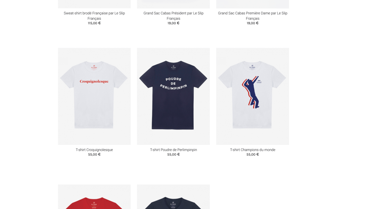 Capture d'écran de la boutique en ligne de l'Élysée // Source : Élysée Capture d'écran de la boutique en ligne de l'Élysée // Source : Élysée