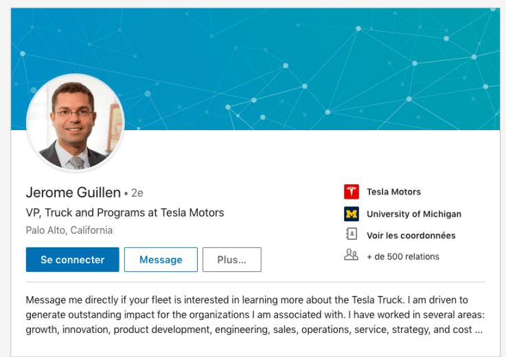 Profil de Jérôme Guillen // Source : Linkedin Profil de Jérôme Guillen // Source : Linkedin