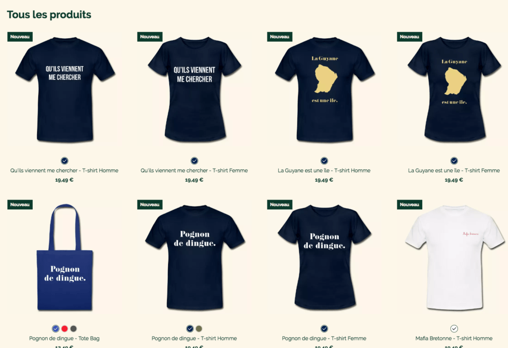 Une boutique en ligne parodique // Source : Les Gaulois Refractaires Une boutique en ligne parodique // Source : Les Gaulois Refractaires