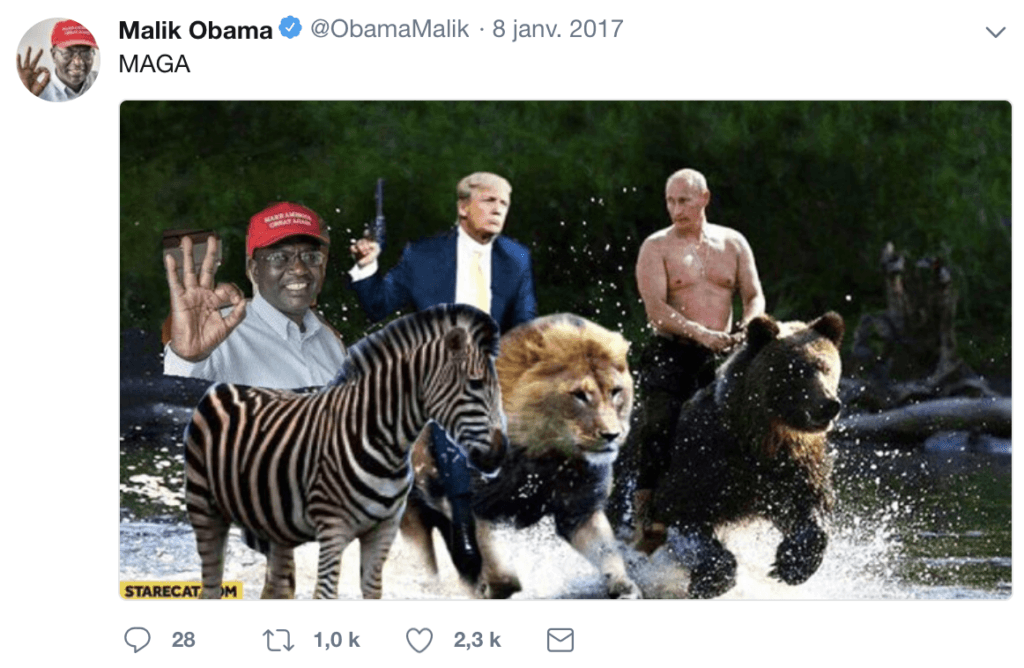 Capture d'écran / Twitter / Malik Obama Capture d'écran / Twitter / Malik Obama