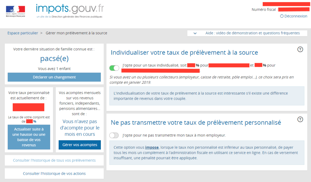 Capture d'écran du site impots.gouv.fr Capture d'écran du site impots.gouv.fr