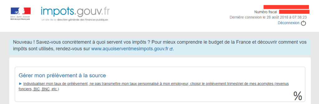 Capture d'écran du site impots.gouv.fr Capture d'écran du site impots.gouv.fr