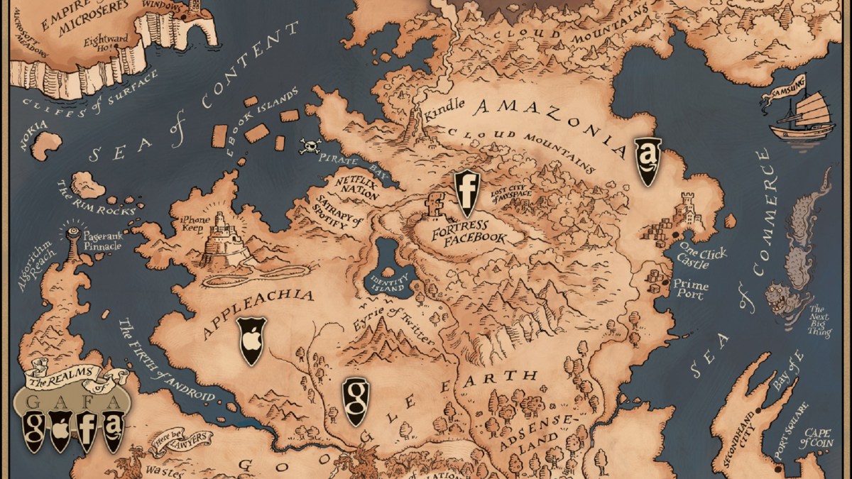Cartographie stylisée des géants du net. // Source : Duncan Hull Cartographie stylisée des géants du net. // Source : Duncan Hull