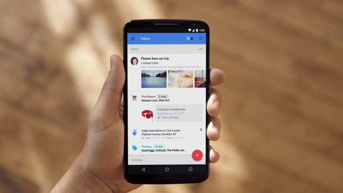 Google Inbox // Source : Google Google Inbox // Source : Google