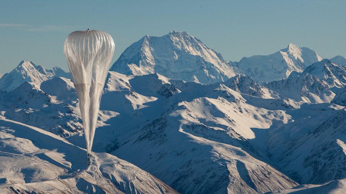 Un ballon déployé. // Source : Google Loon Un ballon déployé. // Source : Google Loon