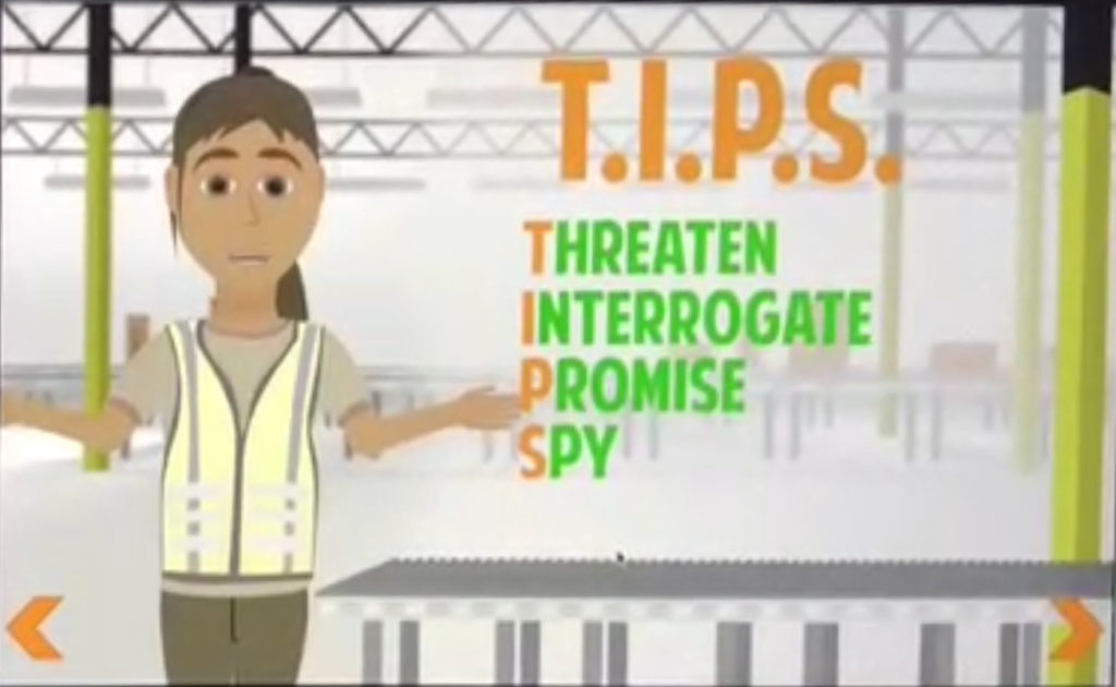Extrait de la vidéo, les T.I.P.S sont les stratégies que les responsables ne doivent pas suivre // Source : Gizmodo Extrait de la vidéo, les T.I.P.S sont les stratégies que les responsables ne doivent pas suivre // Source : Gizmodo