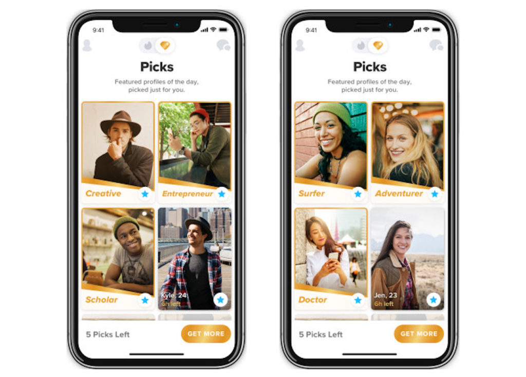 L'option Top Picks de Tinder // Source : Tinder L'option Top Picks de Tinder // Source : Tinder