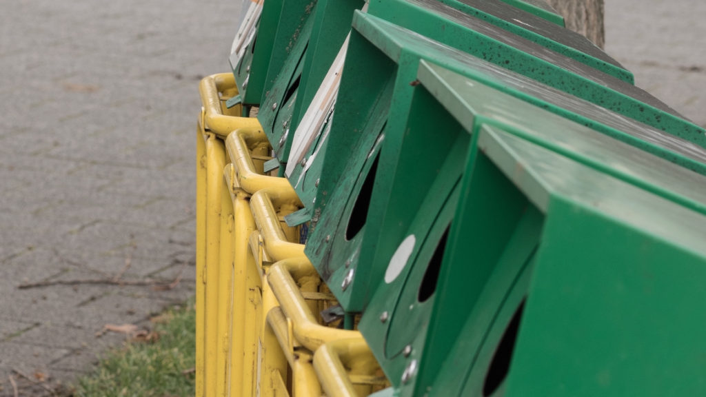 Des poubelles de tri // Source : Pxhere/CC0 Domaine public Des poubelles de tri // Source : Pxhere/CC0 Domaine public
