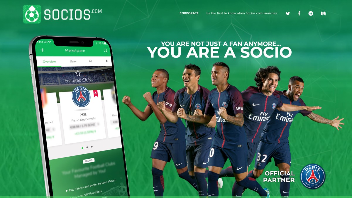 Le PSG se lance dans la blockchain. // Source : Socios.com Le PSG se lance dans la blockchain. // Source : Socios.com