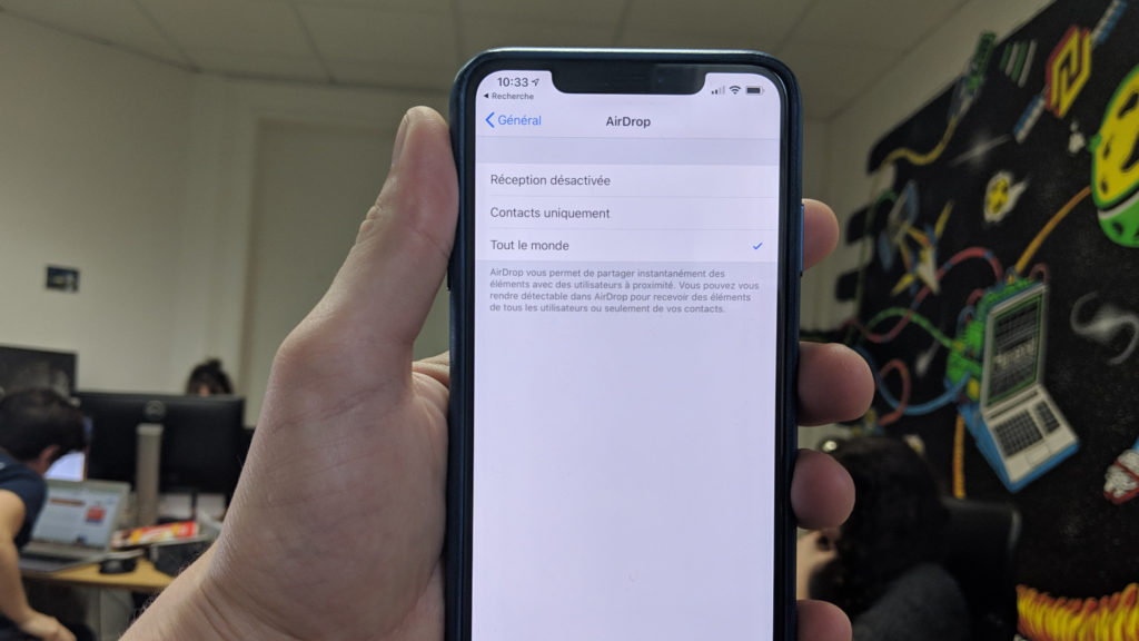 AirDrop sur iOS // Source : Numerama