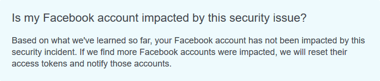 An important update about Facebook's recent security incident