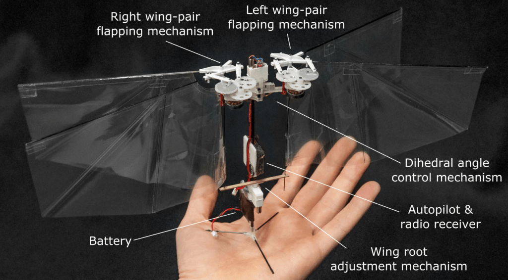 Le fonctionnement de ce mini robot abeille. // Source : The DelFly Project Le fonctionnement de ce mini robot abeille. // Source : The DelFly Project