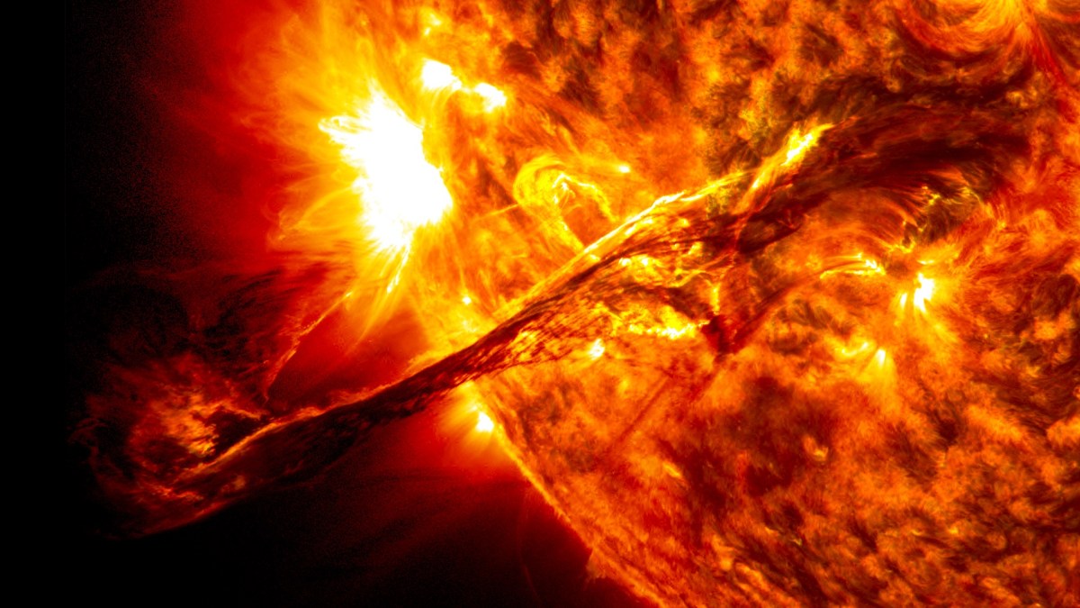 Une éruption solaire. // Source : Wikimedia/CC/NASA/GSFC/SDO Une éruption solaire. // Source : Wikimedia/CC/NASA/GSFC/SDO