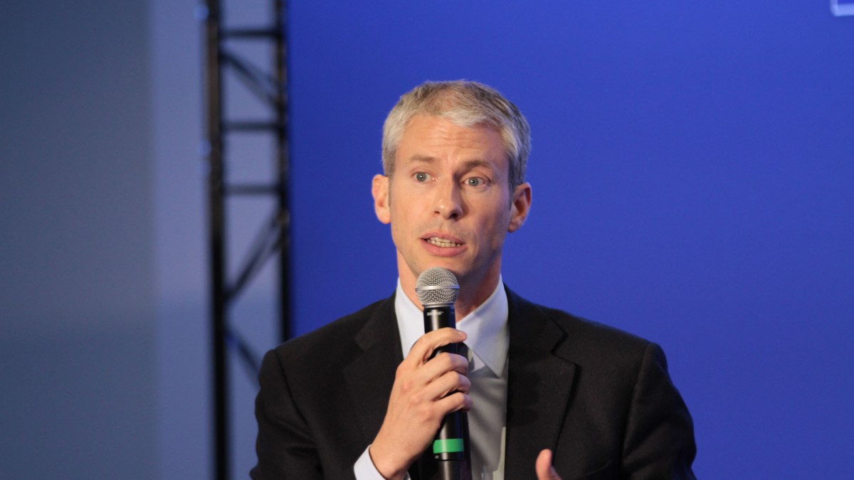 Franck Riester lors d'une convention de l'UMP, en 2013. // Source : UMP Franck Riester lors d'une convention de l'UMP, en 2013. // Source : UMP