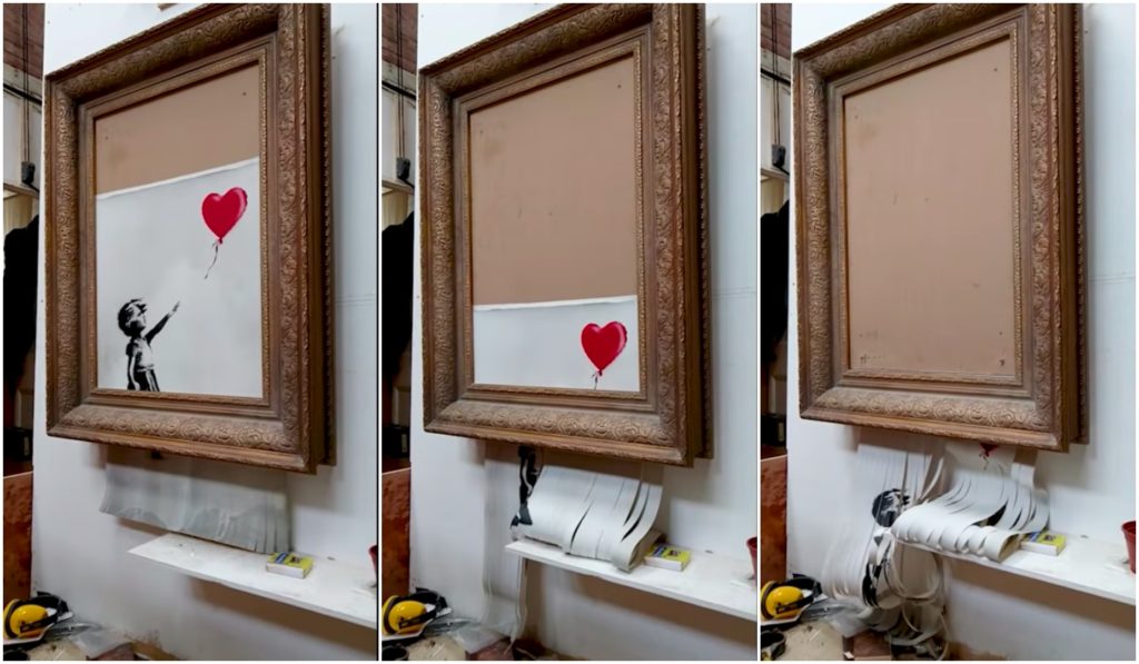Collage à partir de la vidéo publiée par Banksy // Source : YouTube/banksyfilm Collage à partir de la vidéo publiée par Banksy // Source : YouTube/banksyfilm