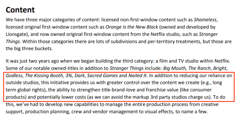 La lettre aux actionnaires de Netflix au Q3 2018 // Source : Netflix La lettre aux actionnaires de Netflix au Q3 2018 // Source : Netflix