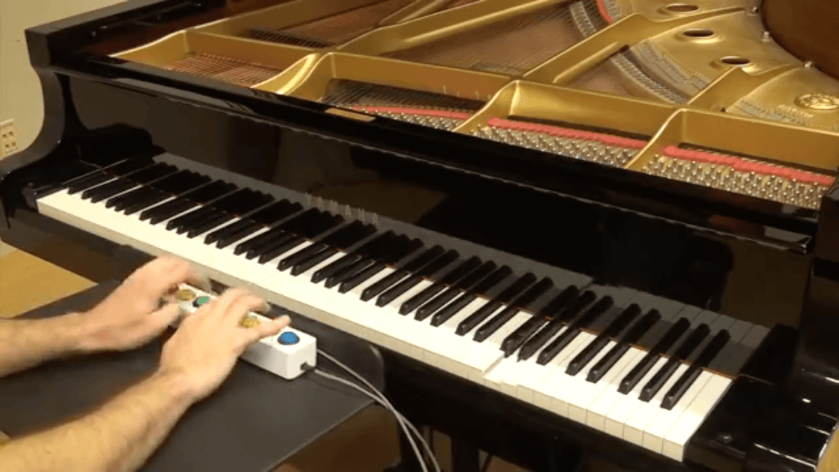 Le Piano Genie. // Source : Capture d'écran Magenta sur YouTube Le Piano Genie. // Source : Capture d'écran Magenta sur YouTube