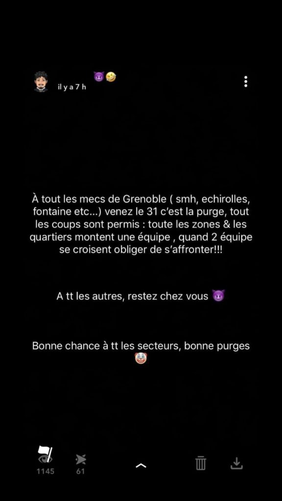 Le Snap qui serait à l'origine de toute la rumeur. // Source : Capture d'écran Snapchat / Numerama Le Snap qui serait à l'origine de toute la rumeur. // Source : Capture d'écran Snapchat / Numerama