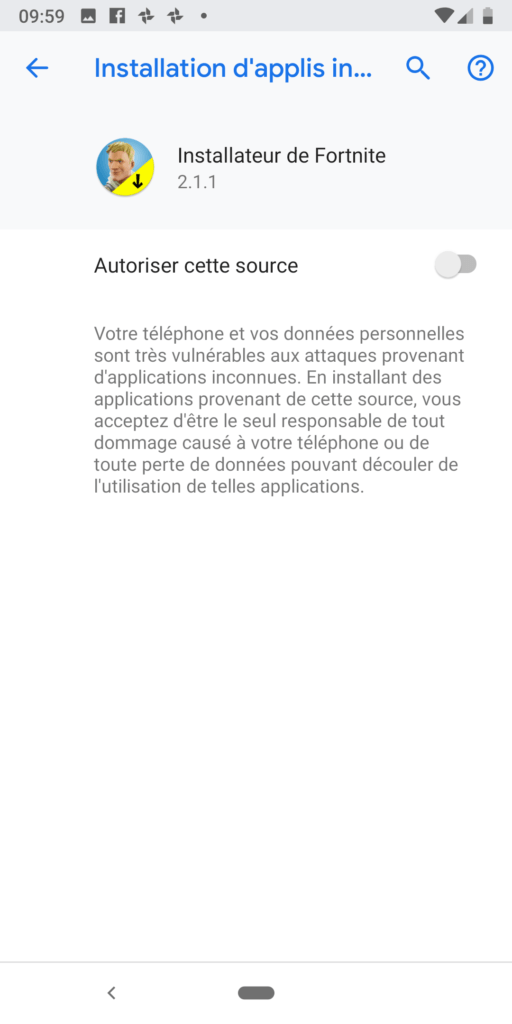 Autorisation Android // Source : Capture d'écran Numerama Autorisation Android // Source : Capture d'écran Numerama