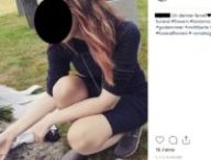 Sur Instagram, on se poste en photo sur une tombe, avec les hashtags qui vont bien. // Source : Instagram