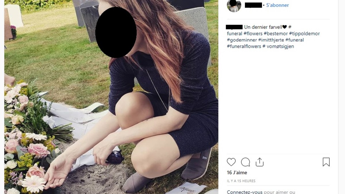 Sur Instagram, on se poste en photo sur une tombe, avec les hashtags qui vont bien. // Source : Instagram Sur Instagram, on se poste en photo sur une tombe, avec les hashtags qui vont bien. // Source : Instagram