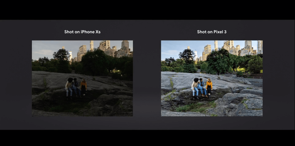 Pixel 3 versus iPhone XS Pixel 3 versus iPhone XS
