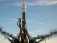La fusée sur son pas de tir. // Source : NASA/Bill Ingalls La fusée sur son pas de tir. // Source : NASA/Bill Ingalls