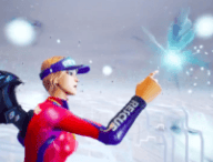 Capture d'écran de l'explosion du cube dans Fortnite // Source : Twitter/m4tt