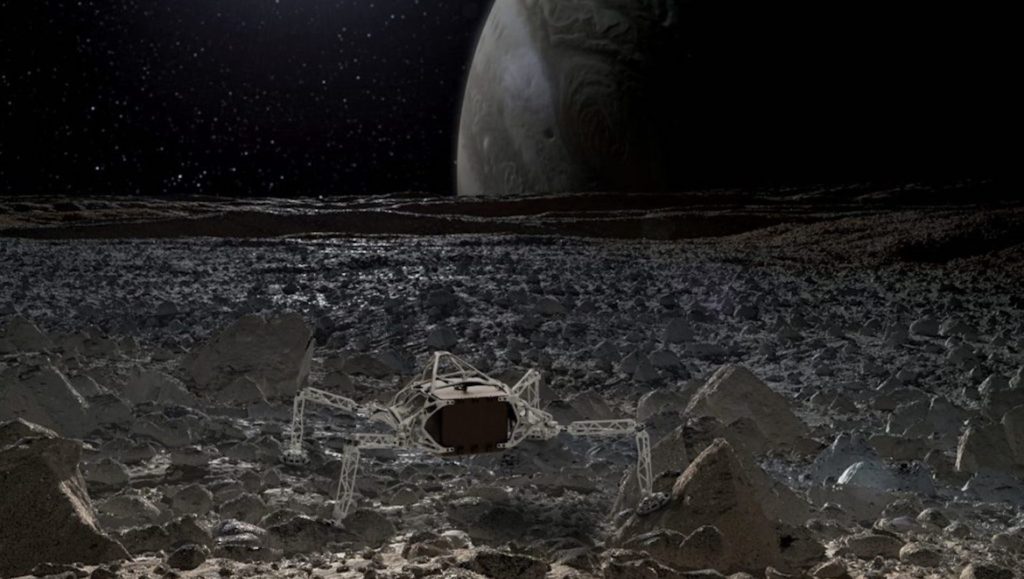 La NASA travaille sur des modules capables de chercher des traces de glaces sous la croûte des lunes de Jupiter. // Source : Autodesk La NASA travaille sur des modules capables de chercher des traces de glaces sous la croûte des lunes de Jupiter. // Source : Autodesk