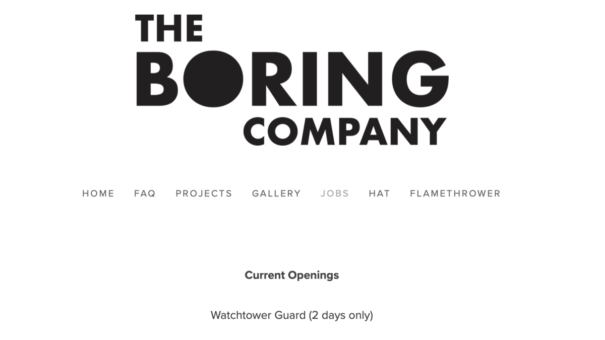 The Boring Company // Source : The Boring Company The Boring Company // Source : The Boring Company