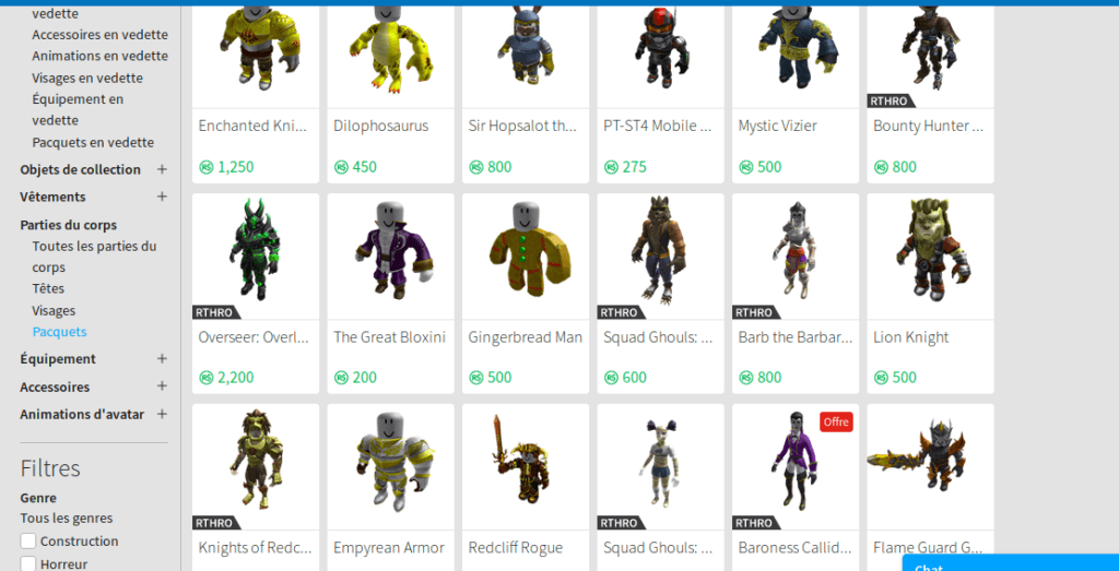Capture d'écran Roblox // Source : Numerama Capture d'écran Roblox // Source : Numerama