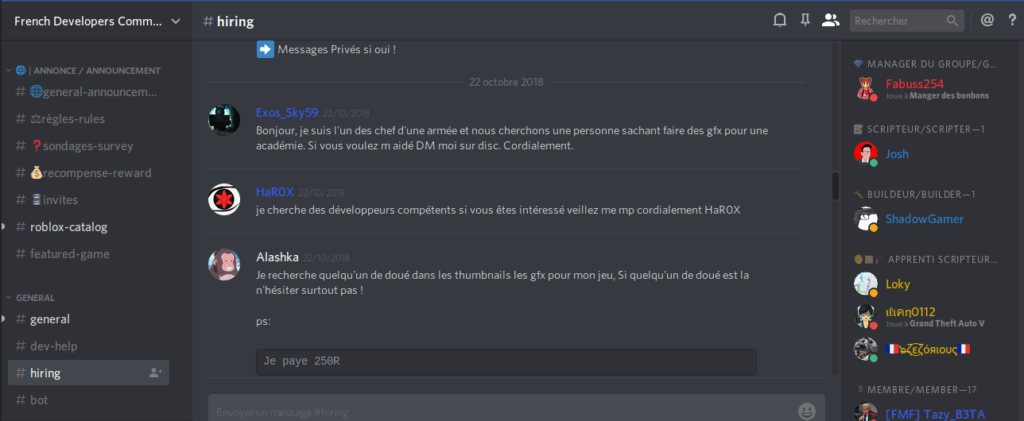 Capture d'écran Discord // Source : Numerama Capture d'écran Discord // Source : Numerama