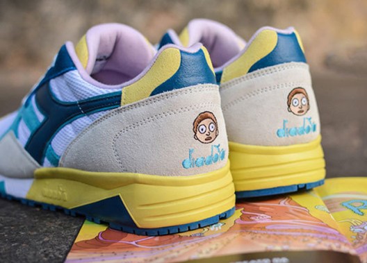 Le modèle N902 prend les couleurs (et le visage !) de Morty. // Source : Diadora/Footlocker Le modèle N902 prend les couleurs (et le visage !) de Morty. // Source : Diadora/Footlocker