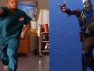 Les mouvements de Donald Faison à gauche dans Fortnite (droite) // Source : YouTube/A_Rival Planetskill