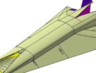 Croquis du véhicule supersonique d'Hexafly // Source : ESA